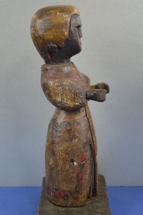 FINE INDOPORTUGUESE CARVED WOODPOLYCHROME RELIGIOUS STATUEC1740 - ADDITIONAL PHOTO 6