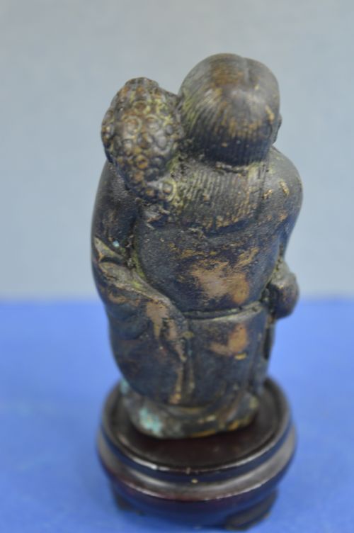 CHINESE BRONZE STATUE OF IMMORTAL LIU HAICHAN C1700 - ADDITIONAL PHOTO 3