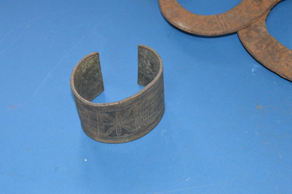 2 large 19th Century Cast Iron African Currency Pieces,Congo,c1890 (Pt Collection 21 Pieces) View V