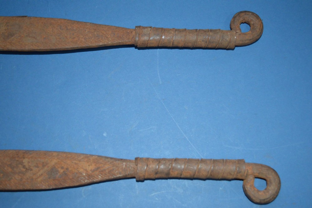 2 large 19th Century Cast Iron African Currency Pieces,Congo,c1890 (Pt Collection 21 Pieces) View IX