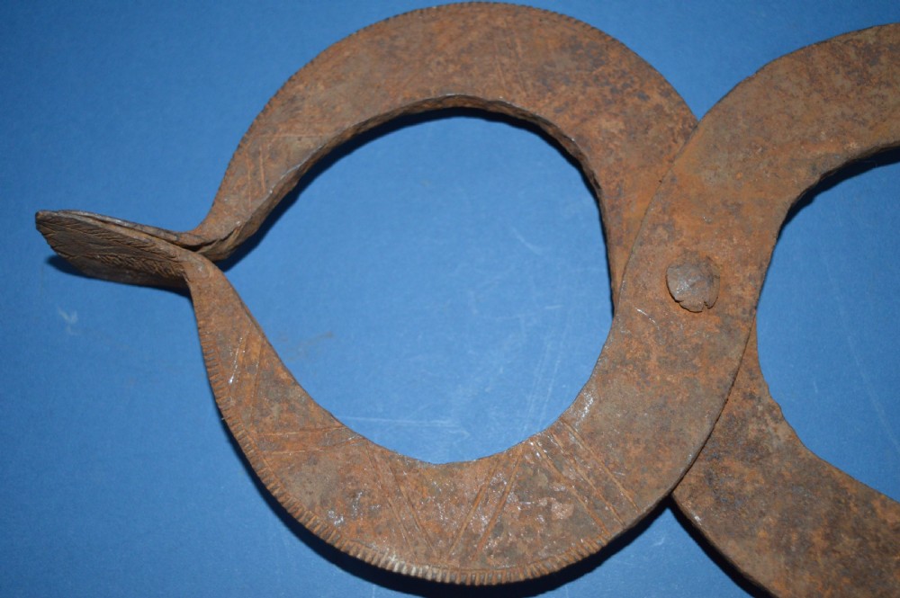 2 large 19th Century Cast Iron African Currency Pieces,Congo,c1890 (Pt Collection 21 Pieces) View XI