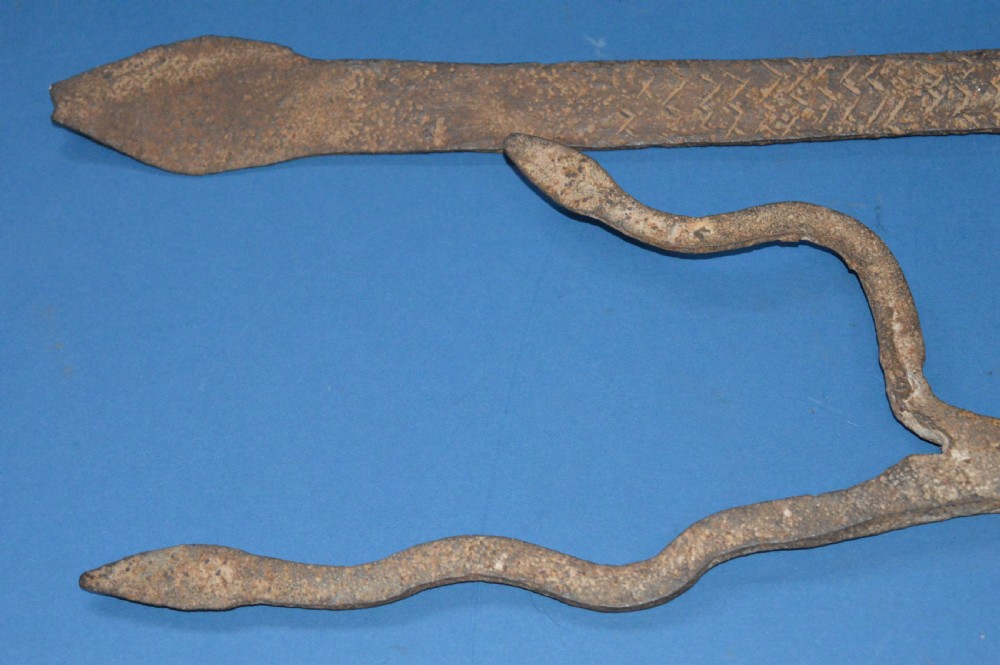 2 Large 19th Century African Cast Iron Currency Pieces, Congo, c1890 (Pt Collection 21 Pieces) View II