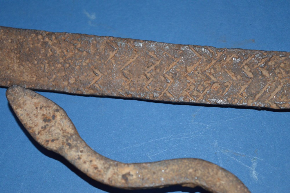 2 Large 19th Century African Cast Iron Currency Pieces, Congo, c1890 (Pt Collection 21 Pieces) View VI