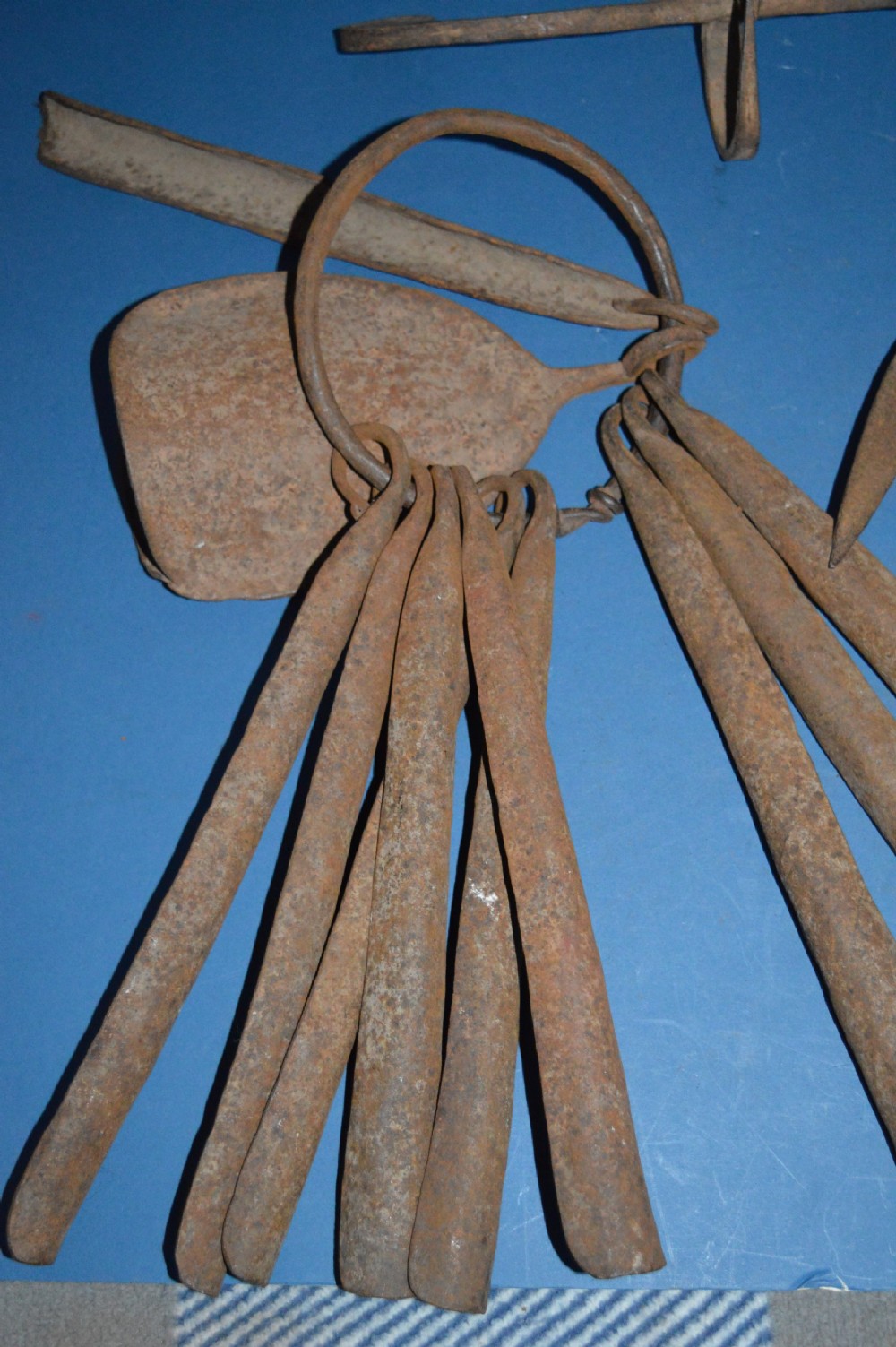 3 Large 19th Century African Cast Iron Currency Pieces,Congo,c1890 (Pt Collection 21 Pieces) View III