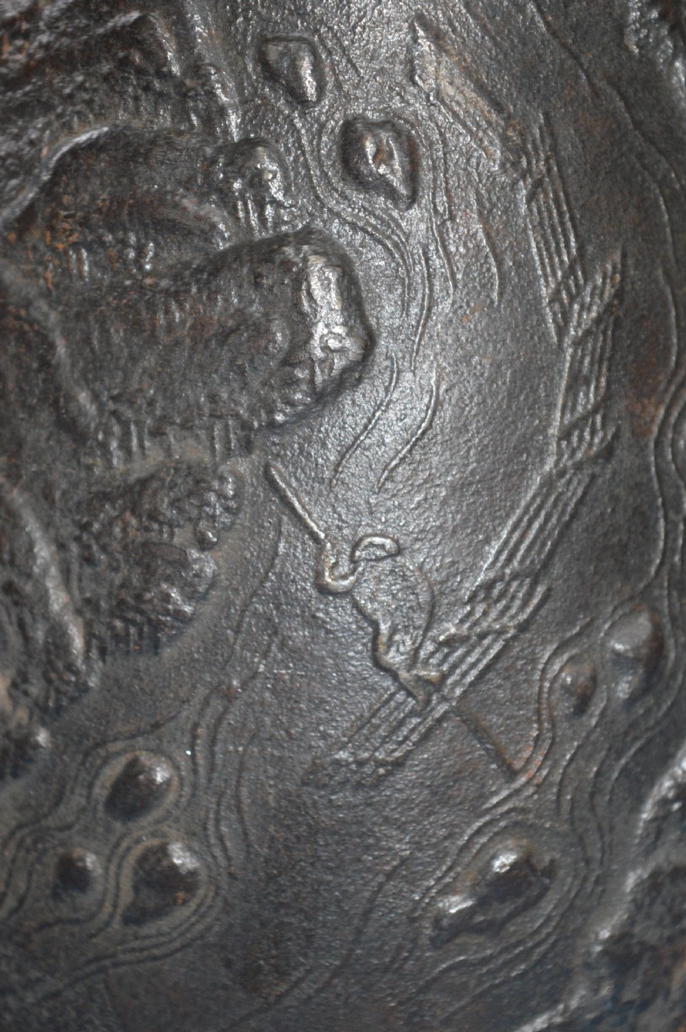 Large Heavy (3kg) 19th Century Japanese Cast Iron Vase,c1880 View II