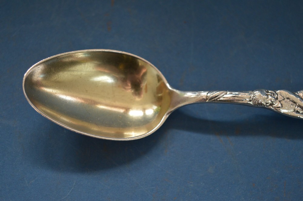 Tiffany And Co Sterling Silver (50g) Christening Spoon, Art Nouveau Decoration,c1900 View II