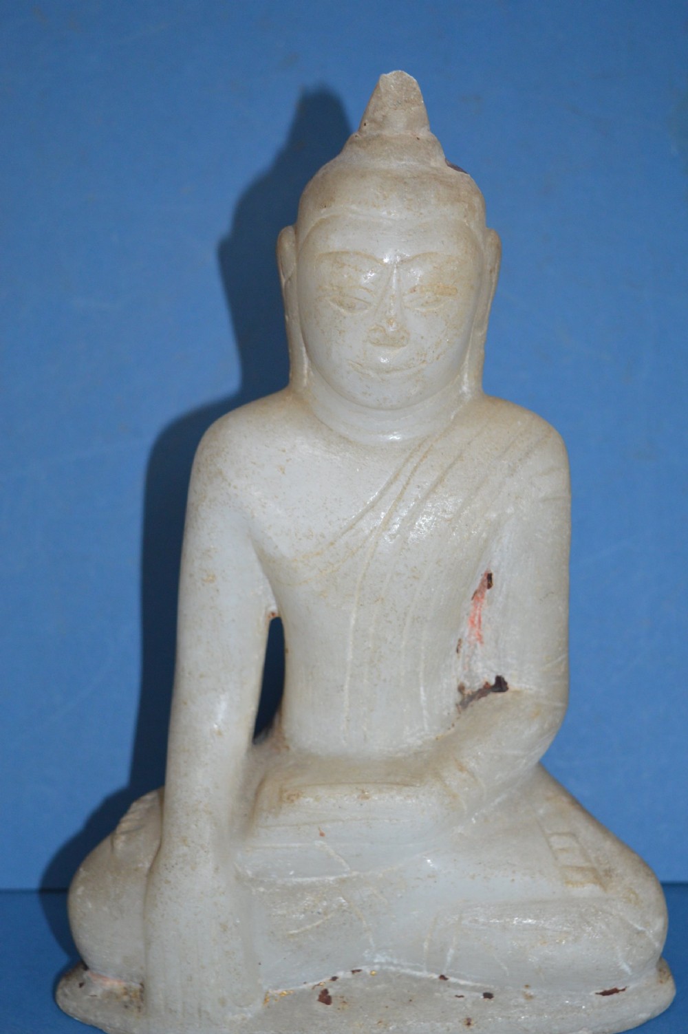 19th Century Alabaster Buddha,c1870.Probably Burmese or Indian.