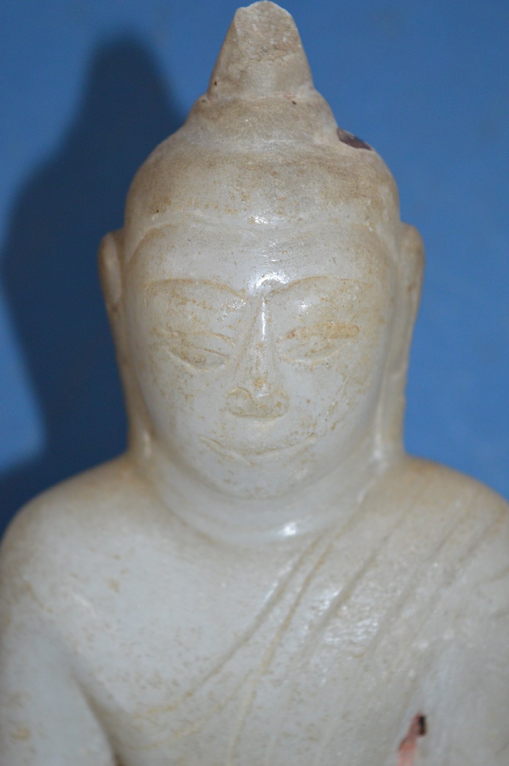 19th Century Alabaster Buddha,c1870.Probably Burmese or Indian. View II
