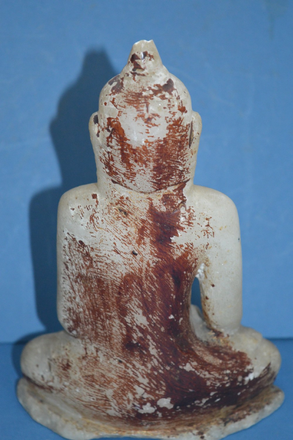 19th Century Alabaster Buddha,c1870.Probably Burmese or Indian. View V