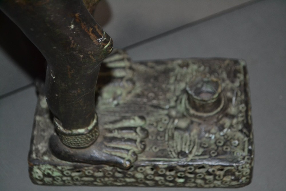 19th Century African Yoruba Tribal Bronze Fertility Statue,1880. Rare, Unusual Piece. View V