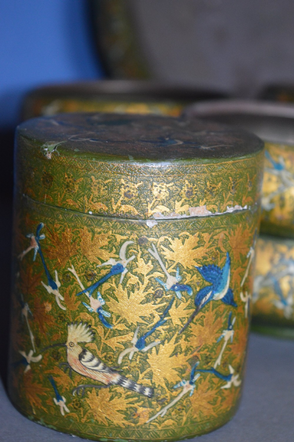 Collection 14 Indian Kashmir Papier Mache Bowls,c1920 View II