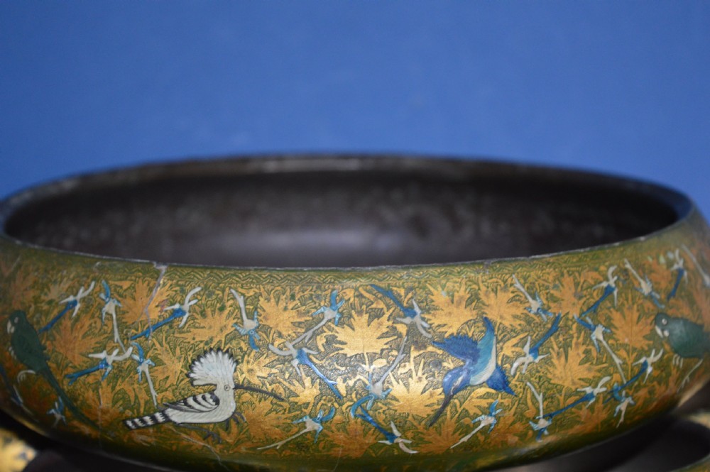 Collection 14 Indian Kashmir Papier Mache Bowls,c1920 View III