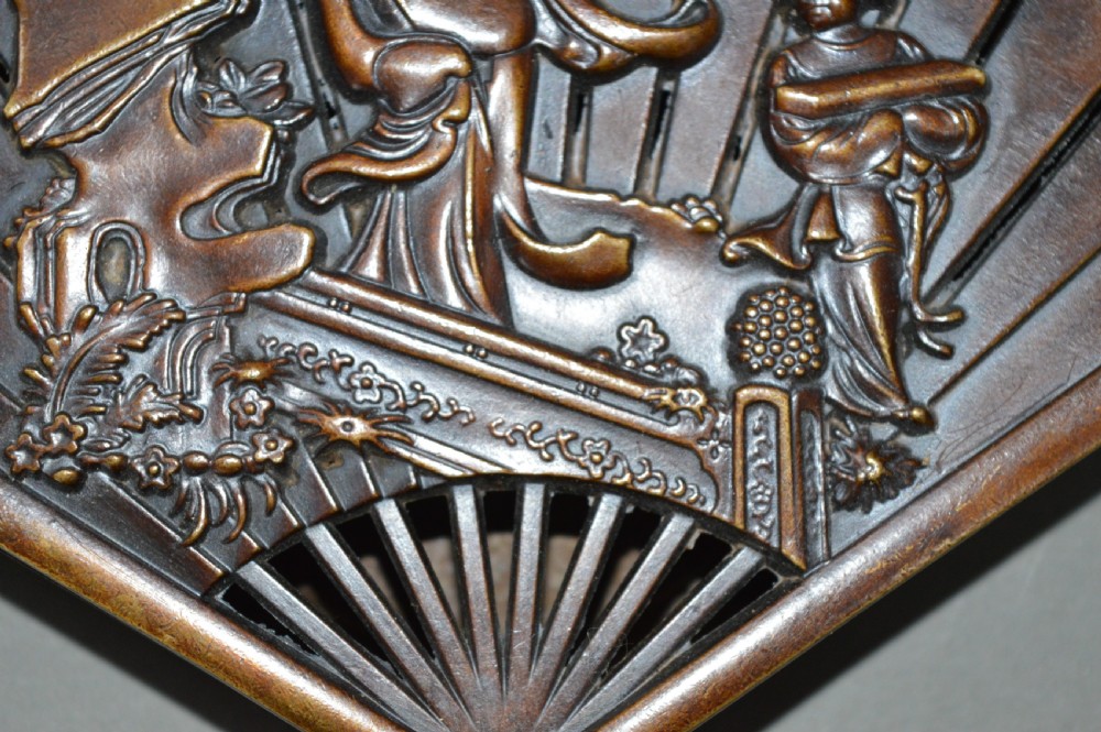 Japanese Bronze Fan Box, c 1890 View XI