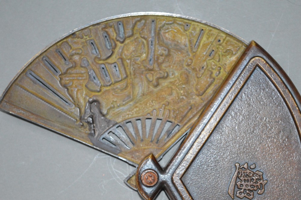 Japanese Bronze Fan Box, c 1890 View XII