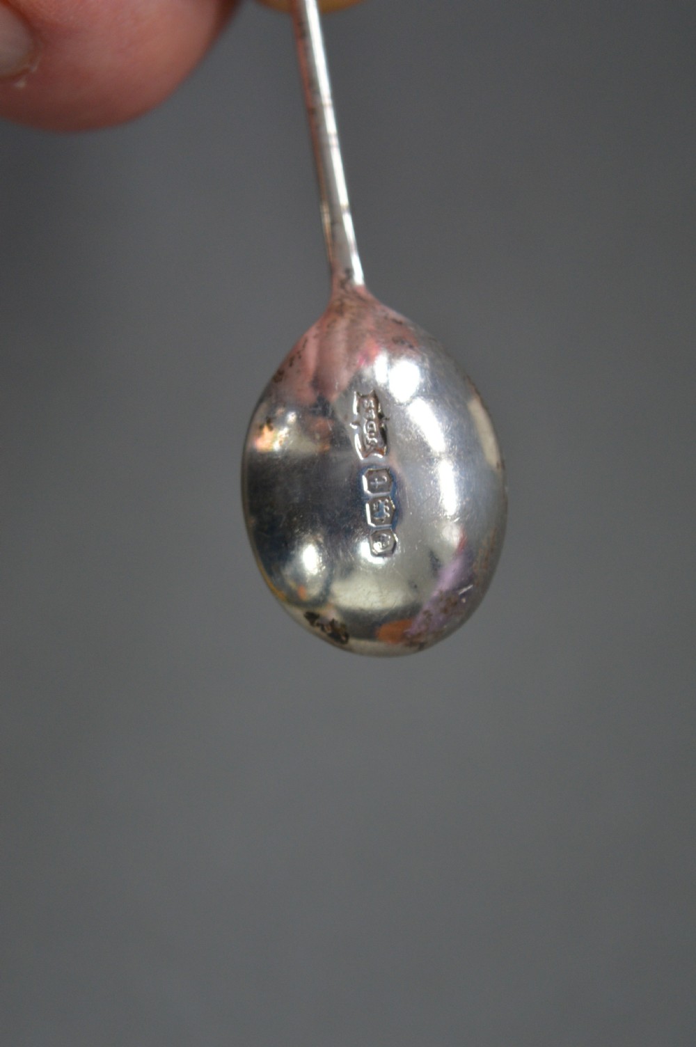 Boxed Set 6 Harrods Silver Coffee Bean Spoons,1936 View V
