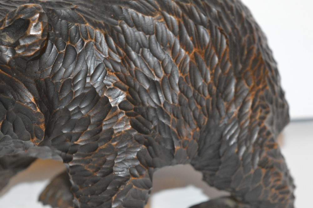 Large Hand Carved Black Forest Bear, c 1910 View III
