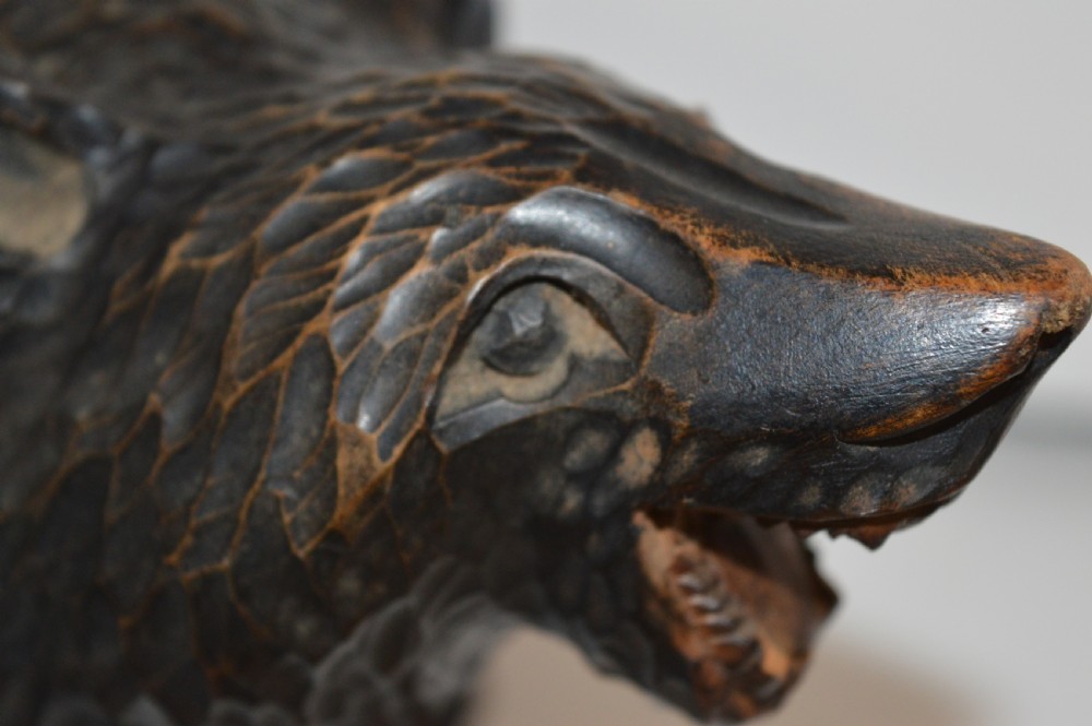 Large Hand Carved Black Forest Bear, c 1910 View VIII