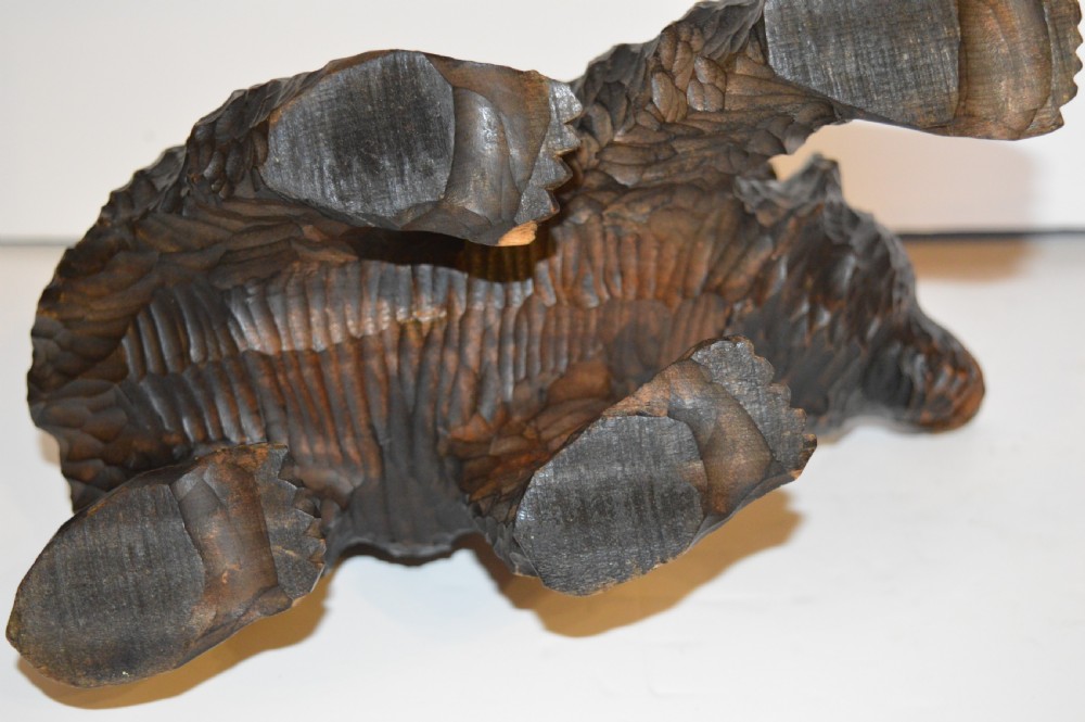 Large Hand Carved Black Forest Bear, c 1910 View IX