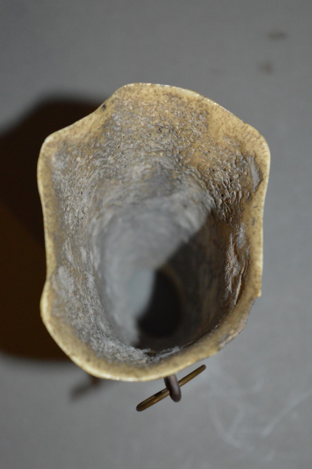 18th Century Bone Hunting Powder Flask , c 1780. Scrimshaw Decoration. View III
