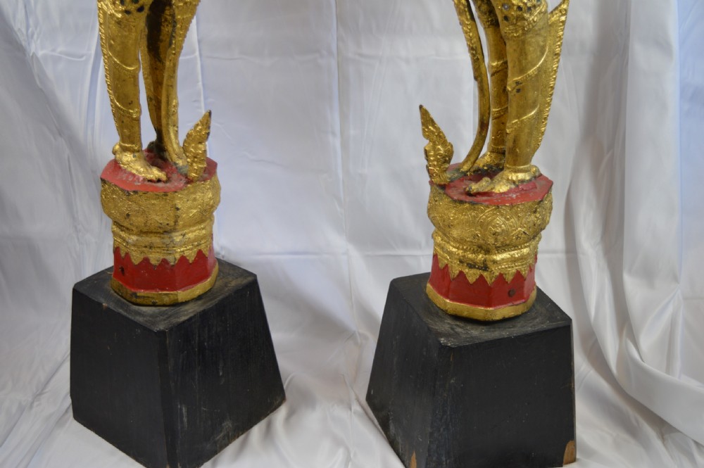 Pair  Huge Thai Bronze Hongsa Birds, c1890 View V