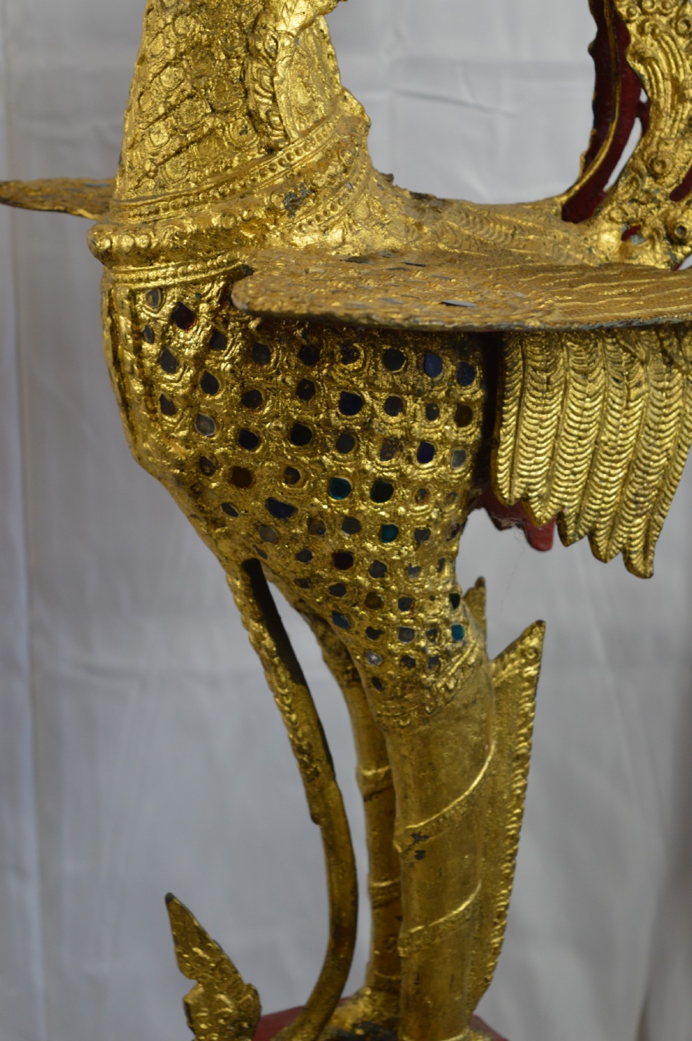 Pair  Huge Thai Bronze Hongsa Birds, c1890 View VI