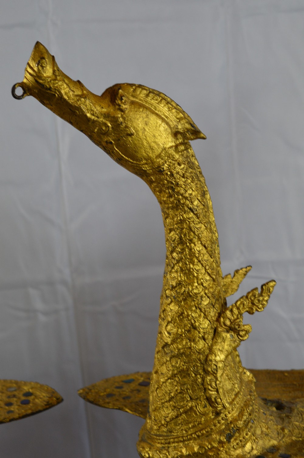 Pair  Huge Thai Bronze Hongsa Birds, c1890 View VIII