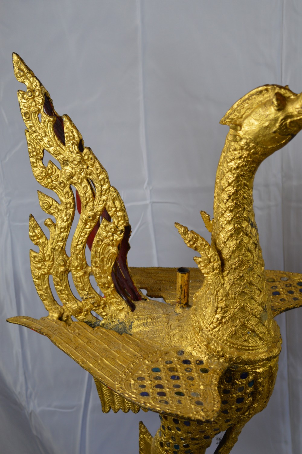 Pair  Huge Thai Bronze Hongsa Birds, c1890 View IX