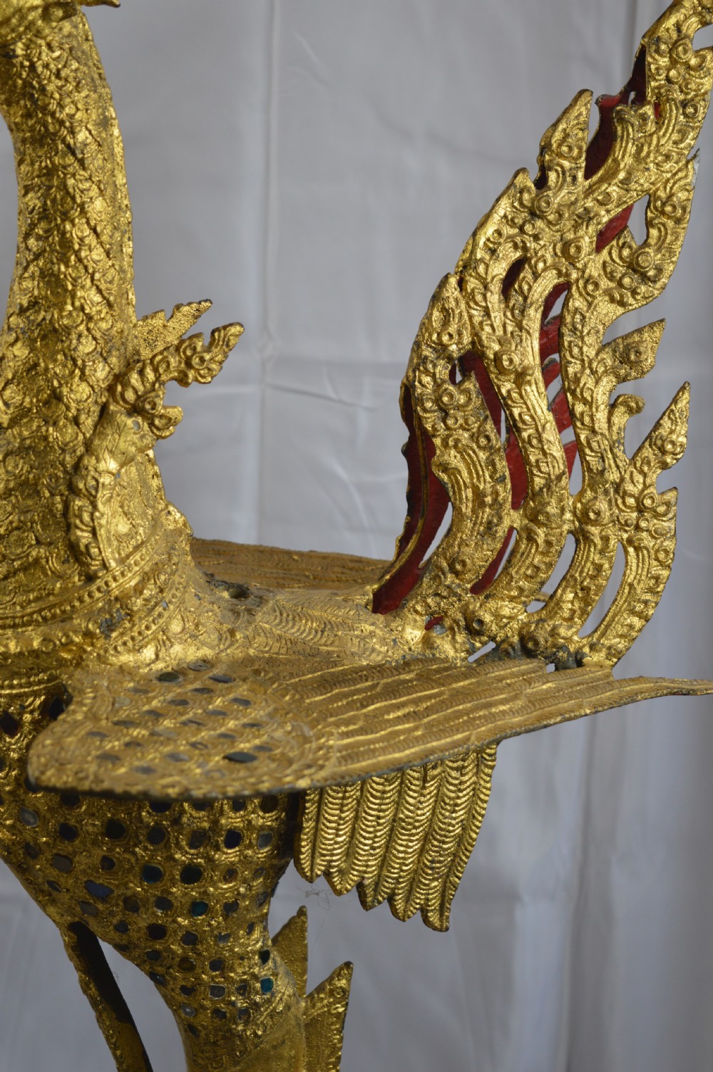 Pair  Huge Thai Bronze Hongsa Birds, c1890 View XV