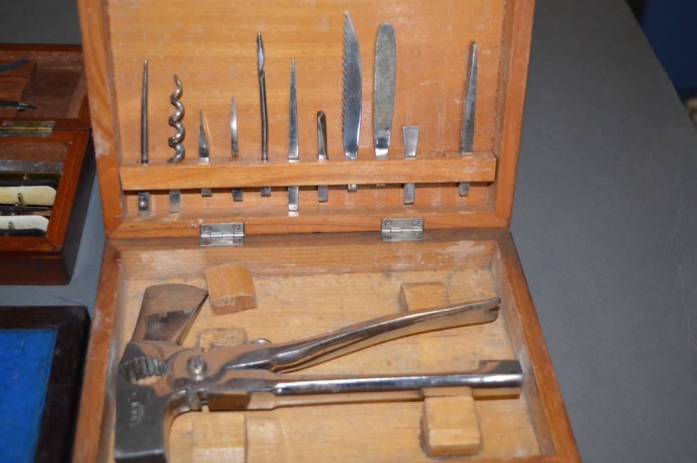 3 Boxes Surgeons Campaign Instruments, c 1890,With Provenance. View V