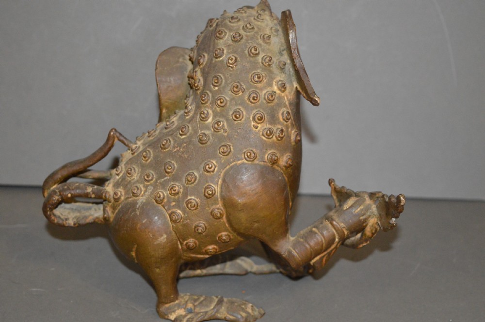 Large Chinese Bronze Figural Temple Lion Censer, c1880 View VI