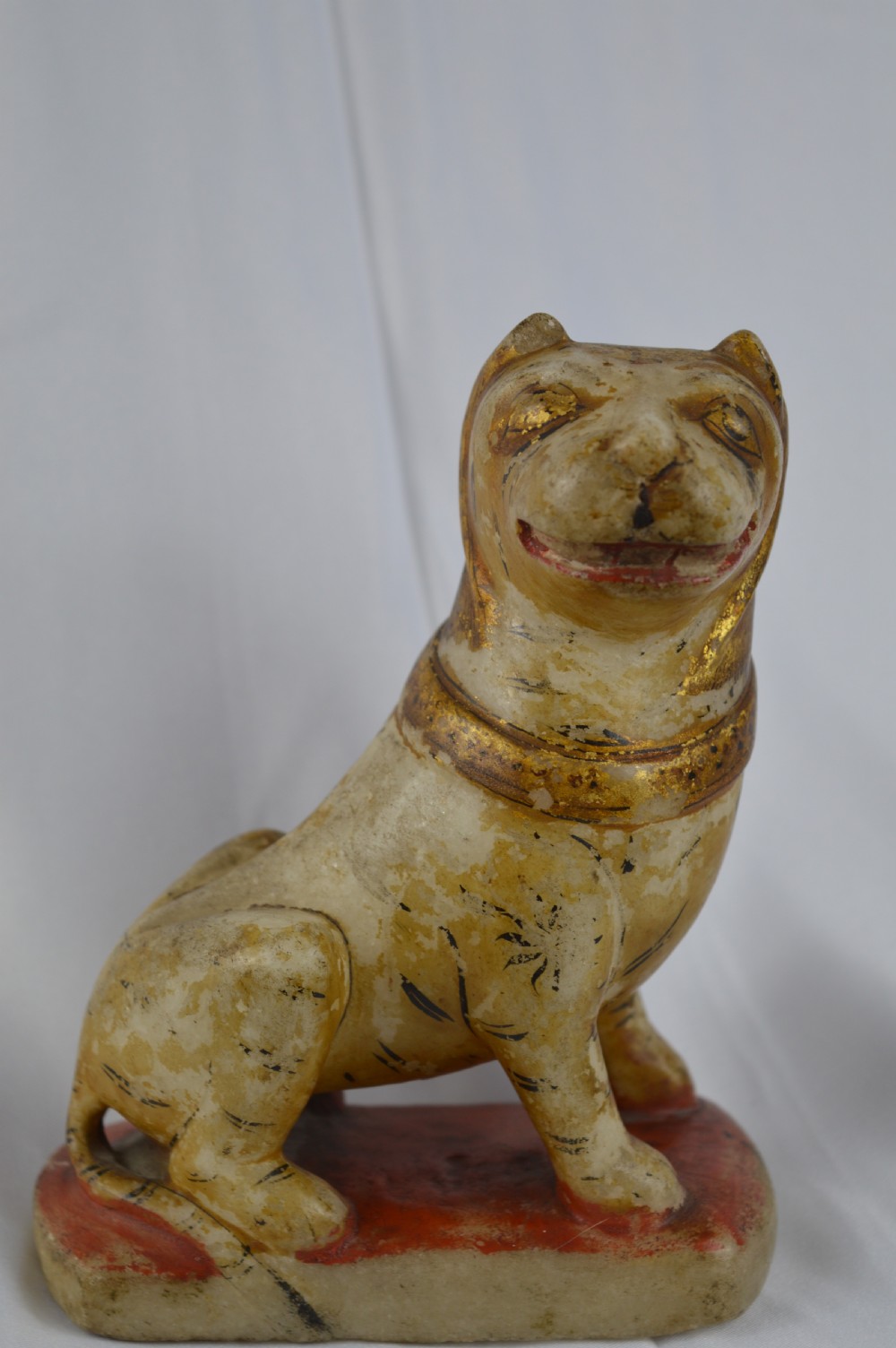 19th Century Indian Alabaster Tiger Statue, c1850