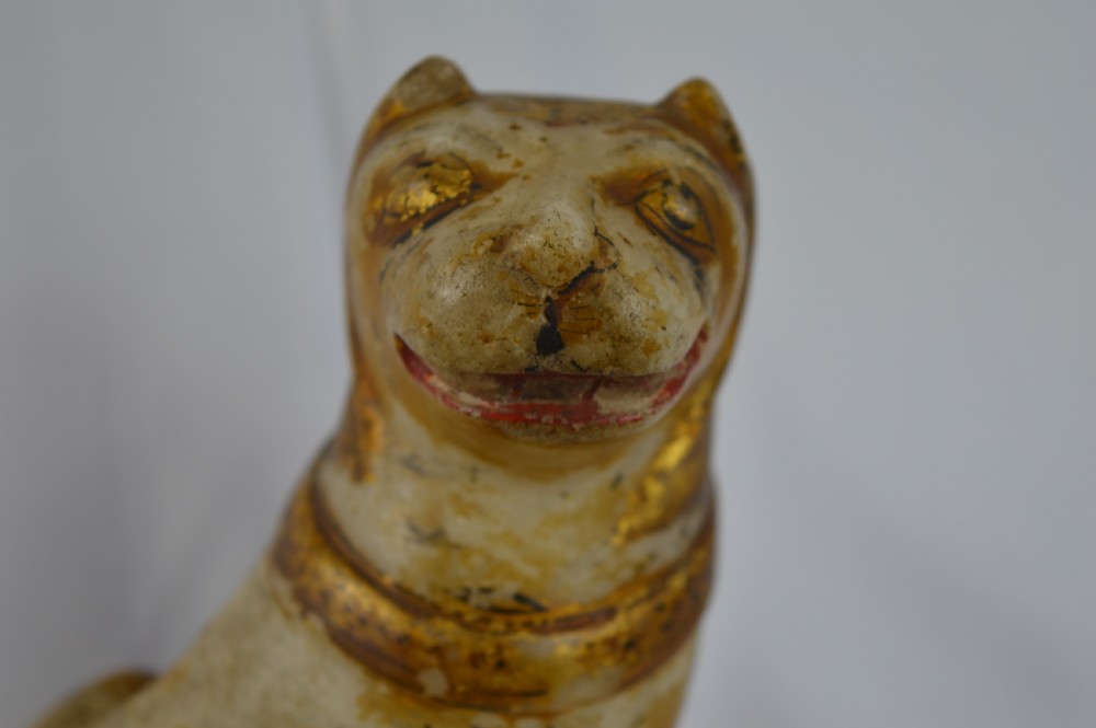 19th Century Indian Alabaster Tiger Statue, c1850 View II