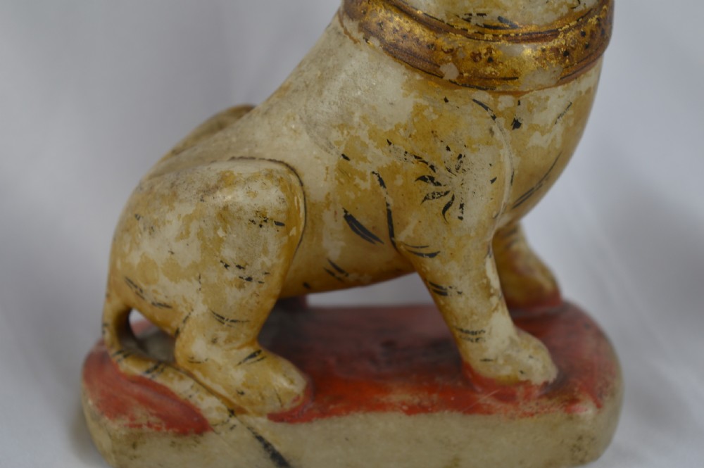 19th Century Indian Alabaster Tiger Statue, c1850 View III