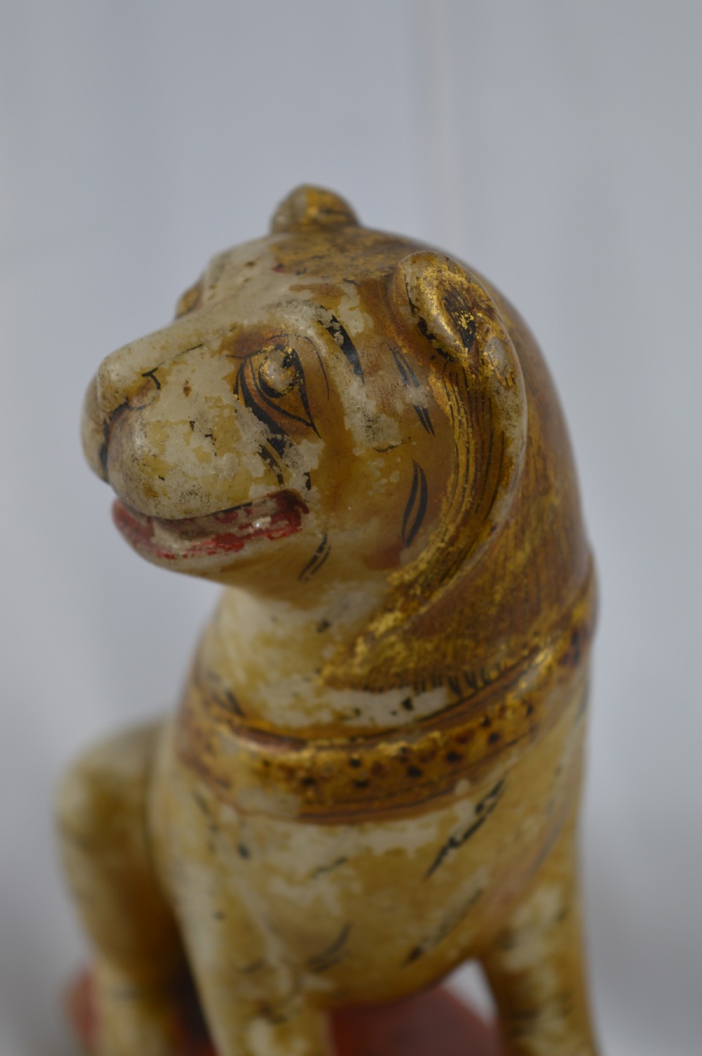 19th Century Indian Alabaster Tiger Statue, c1850 View IV