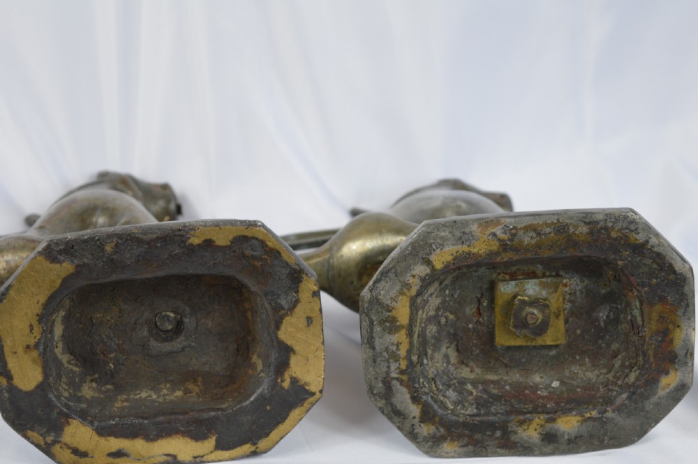 Pair Large Bronze Indo Persian Lions, c1820 View XI