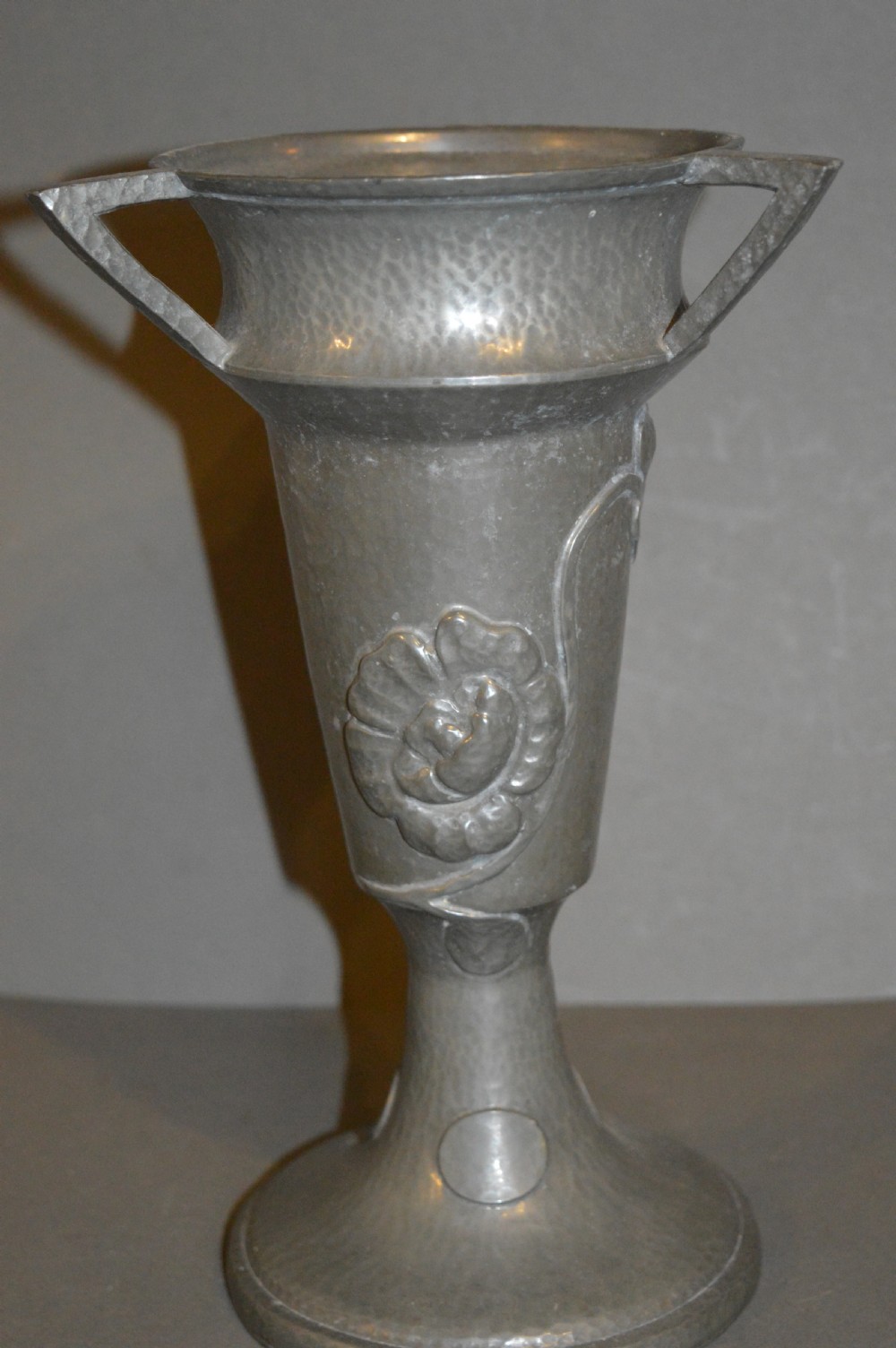 Large (1.2 kg) Art Nouveau Pewter Vase, c1900