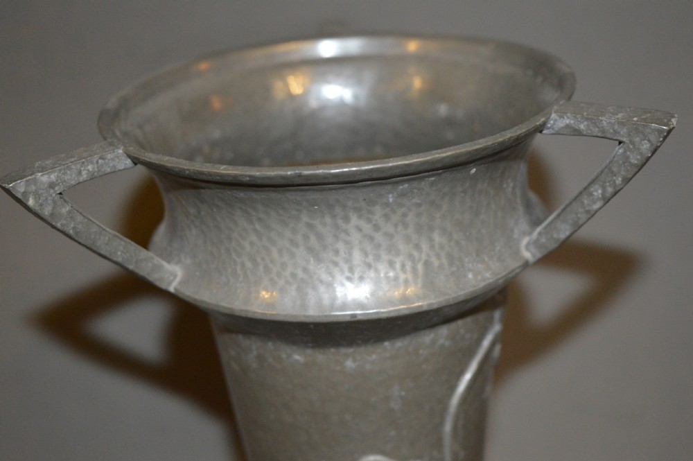 Large (1.2 kg) Art Nouveau Pewter Vase, c1900 View III