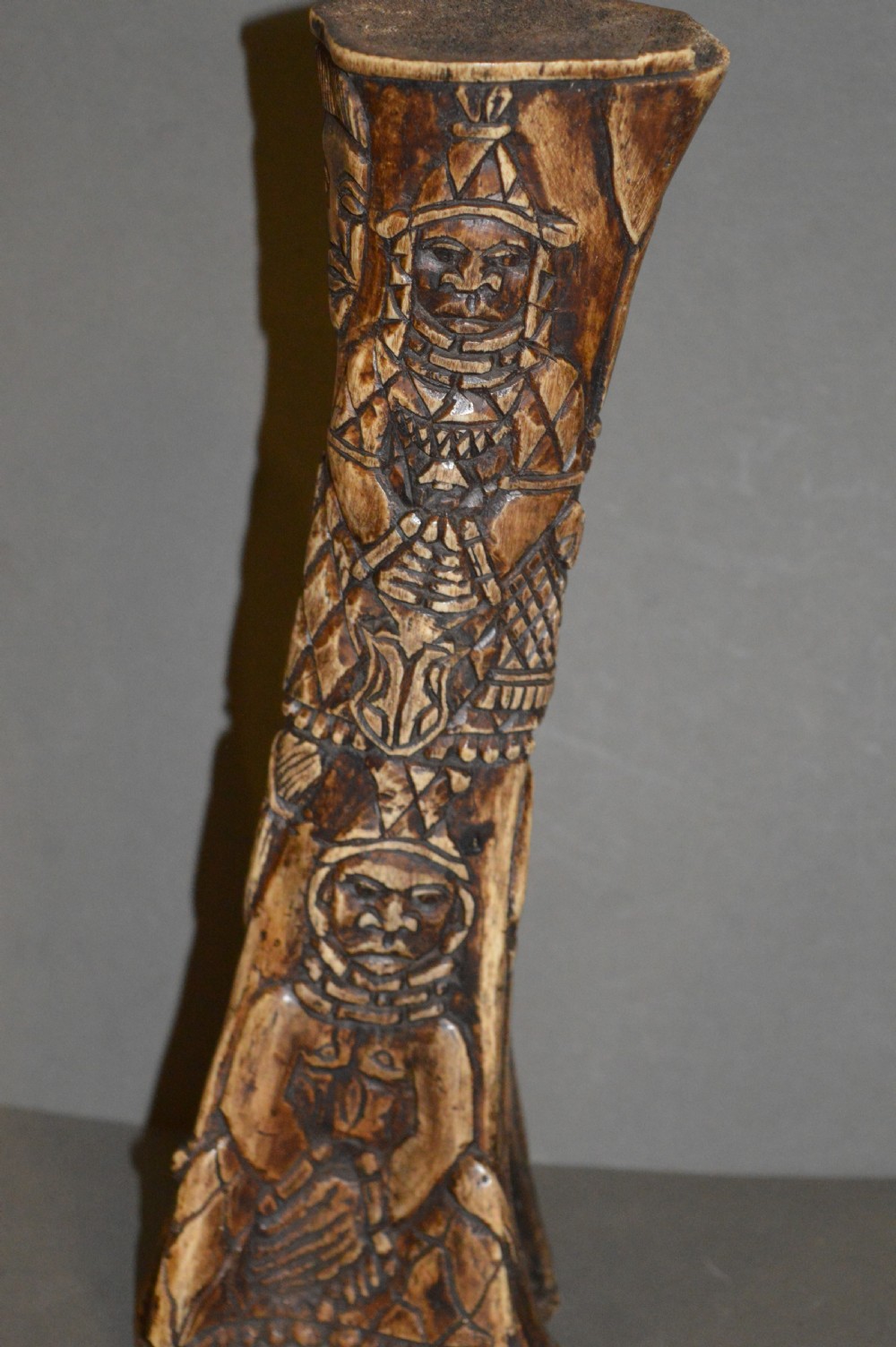 Large African Carved Water Buffalo Thigh Bone, c1910 View VI