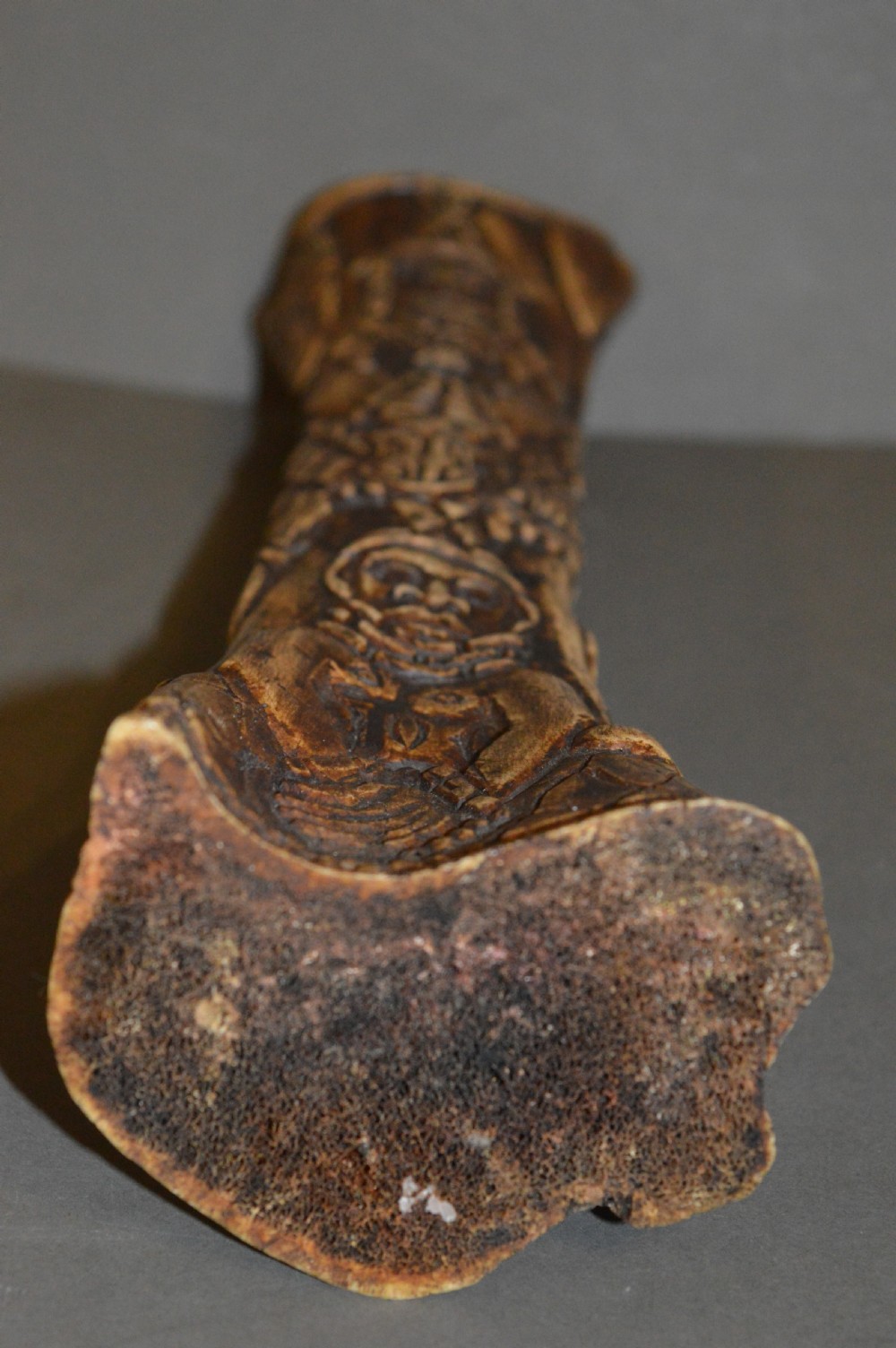Large African Carved Water Buffalo Thigh Bone, c1910 View VIII