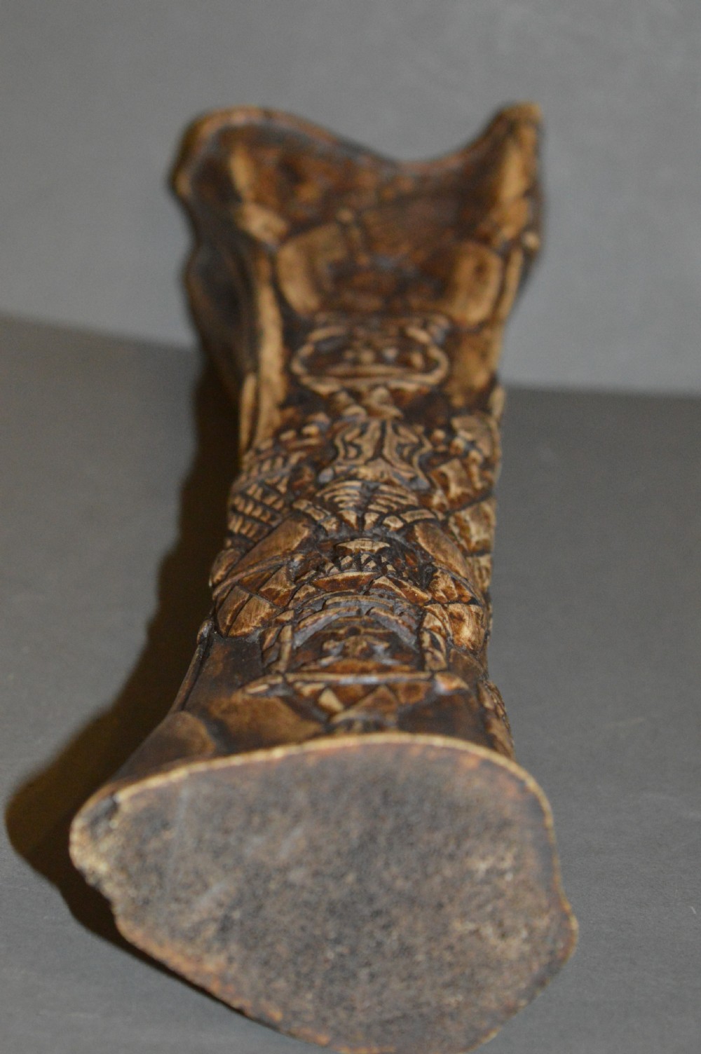 Large African Carved Water Buffalo Thigh Bone, c1910 View IX