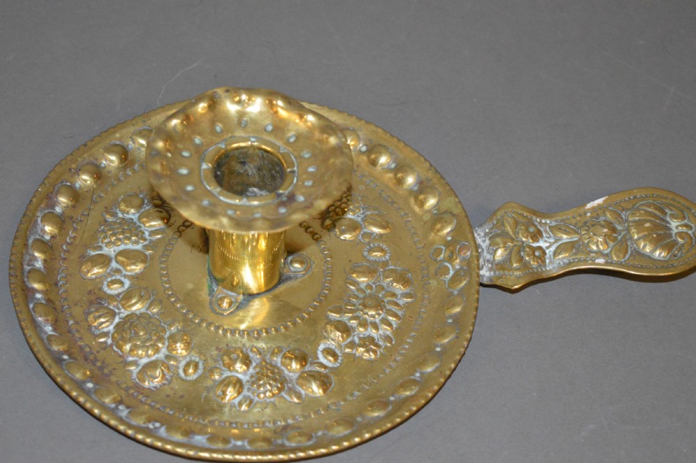 Art Nouveau Brass Candle/Chamberstick,c1900 View X