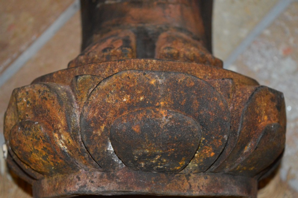 Large (90cm) Tibetan Carved Wood Buddha Statue, c1890 View XII