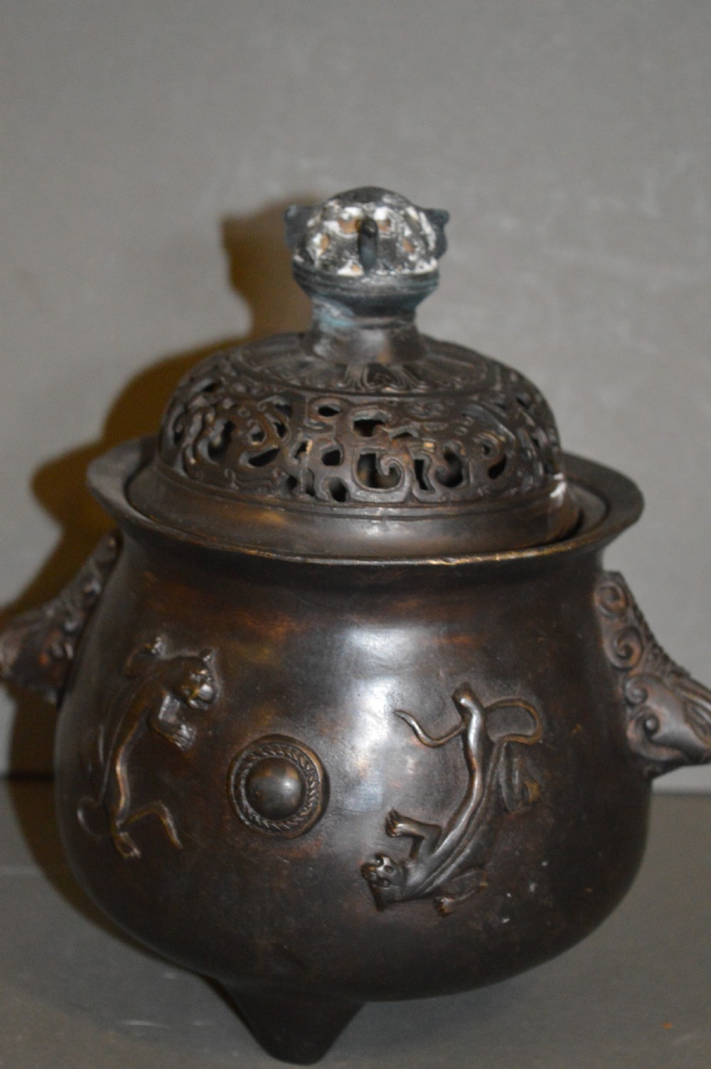 Chinese Qing Dynasty Bronze Censer, c1890 View II