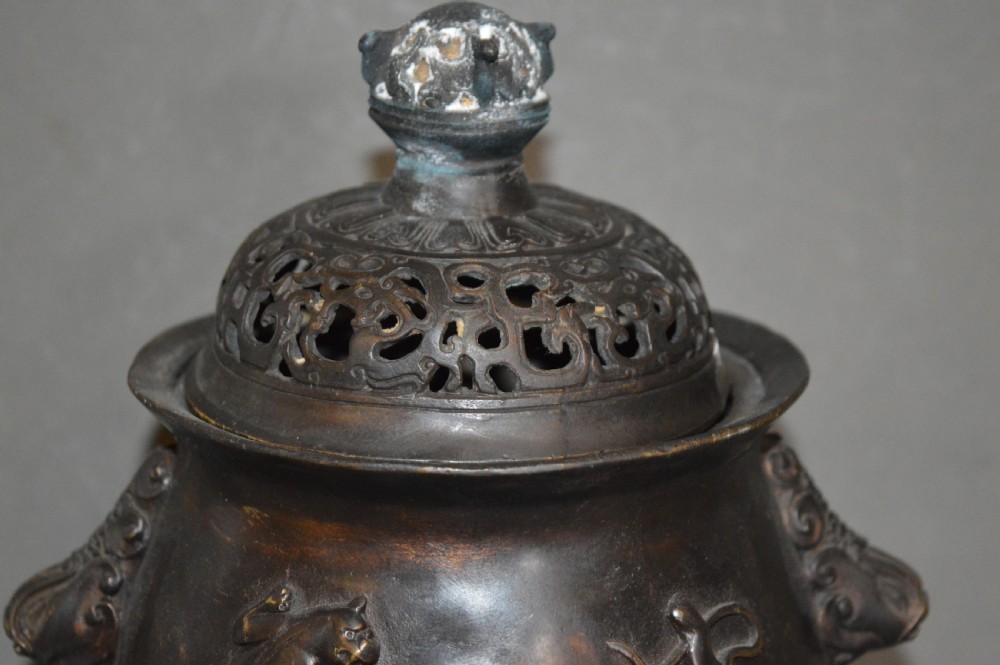 Chinese Qing Dynasty Bronze Censer, c1890 View IV