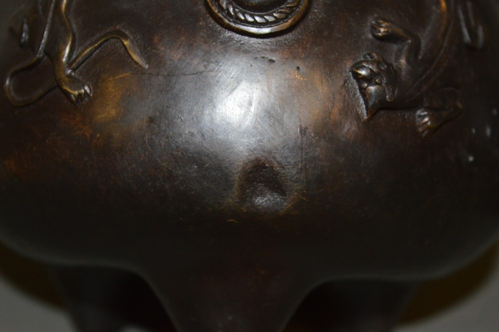 Chinese Qing Dynasty Bronze Censer, c1890 View XI