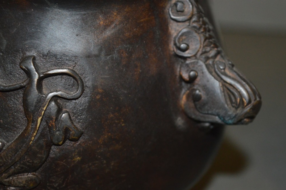 Chinese Qing Dynasty Bronze Censer, c1890 View XIV