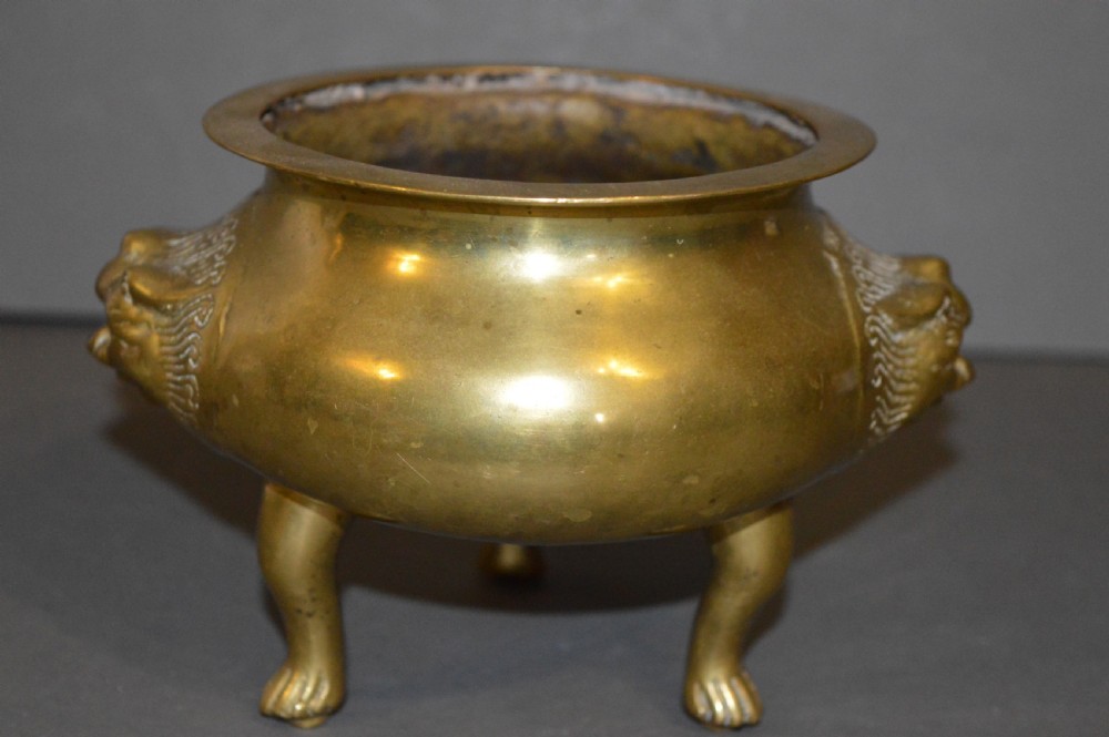 Chinese Qing Dynasty Bronze Bowl/Censer, c1880