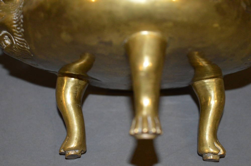 Chinese Qing Dynasty Bronze Bowl/Censer, c1880 View IV
