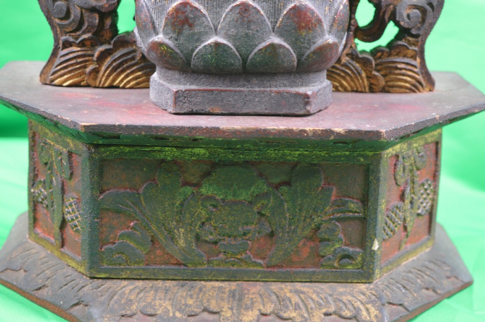 Chinese Bronze Buddha On Carved Altar,c1850 View III