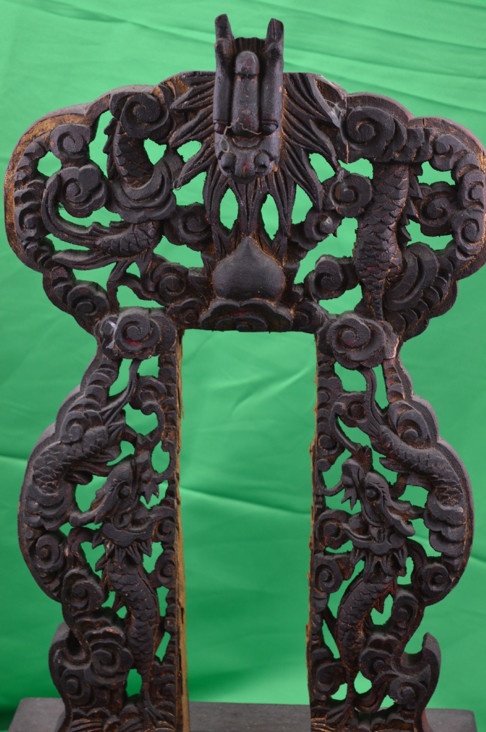 Chinese Bronze Buddha On Carved Altar,c1850 View IX